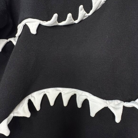 LOLA + THE BOYS Shark Bite Sweatshirt Boys 6 Black White Teeth Jogger Sweater - Picture 4 of 6
